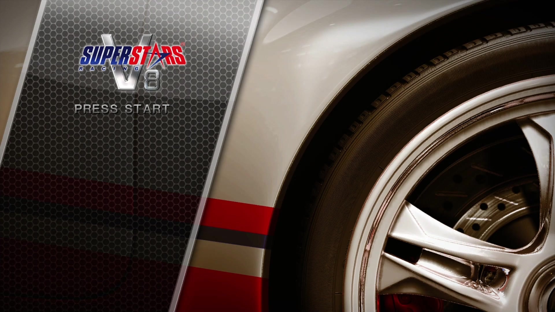 Superstars V8 Racing title screen for Xbox 360